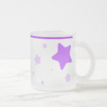 Taza estrellada con el cuello - púrpura