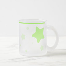 Taza estrellada con el cuello - verde claro