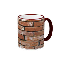 Taza estupenda de la pared de ladrillo