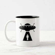 Taza extranjera del pictograma de la abducción