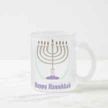 Taza feliz de Jánuca Menorah