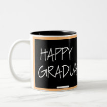 Taza feliz de la graduación tazas