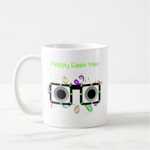 Taza feliz del año del friki