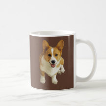 Taza feliz del Corgi Galés del Pembroke