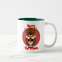 Taza feliz del reno