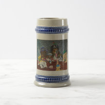 Taza feliz del salón de las colas