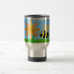 Taza feliz del viaje de la abeja