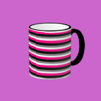 Taza femenina de las rayas tazas