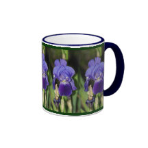 Taza floral del iris de Midinight