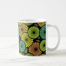Taza floral hermosa, retra
