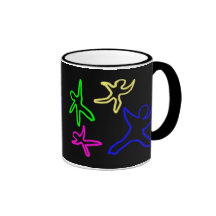 Taza flotando del ~ del arte moderno del ~