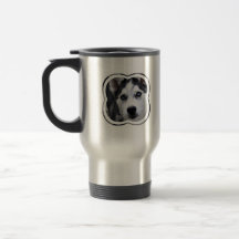 Taza fornida observada azul del viaje
