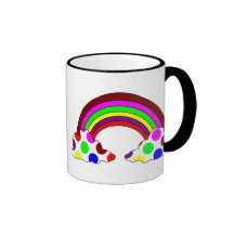 Taza fresca del arco iris del lunar
