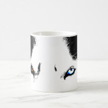 Taza fresca fornida del husky siberiano de la taza