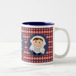 Taza futura del astronauta de las estrellas rojas 