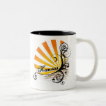 Taza gráfica floral soleada de Kansas