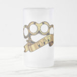 Taza helada PAPÁ del tatuaje de los nudillos de co
