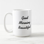 Taza hermosa de la buena mañana