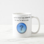 Taza indecisa de la cita del signo de interrogació
