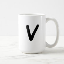 Taza inicial "V".