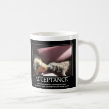 Taza inspirada/de motivación de la "aceptación"