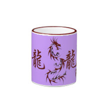 Taza japonesa del dragón