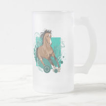 Taza juguetona de sensación de 5 vidrios esmerilad