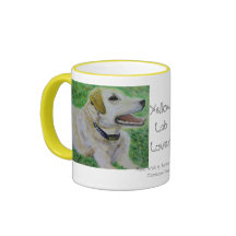 Taza, labrador retriever amarillo