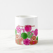 Taza linda de los panes de jengibre de los Lollipo