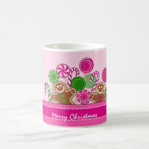 Taza linda de los panes de jengibre de los Lollipo