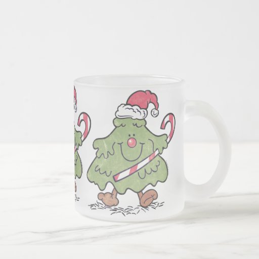 Taza linda del árbol de navidad