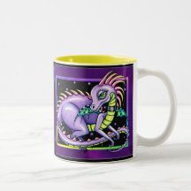 Taza linda del dragón del arco iris del bebé del "