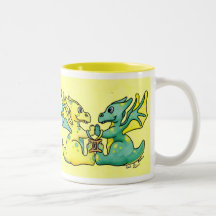 Taza linda del dragón del bebé del zodiaco de los 