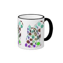 Taza linda del gato del gatito del lunar