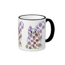 Taza linda del gato del gatito del lunar