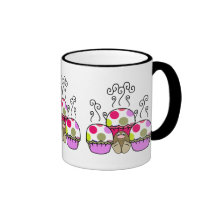 Taza linda del monstruo de la magdalena del lunar