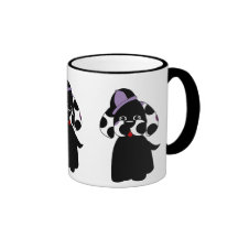 Taza linda del perro de perrito del lunar
