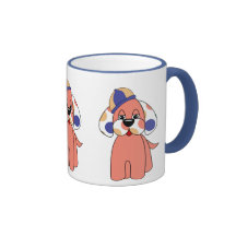 Taza linda del perro de perrito del lunar