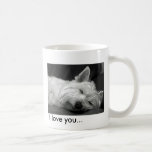 Taza linda del perro de Westie (montaña del oeste 