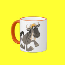 Taza linda del Wildebeest del baile de golpecito d tazas