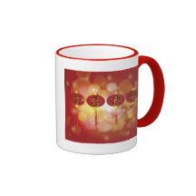 Taza lunar china feliz del Año Nuevo