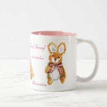 "Taza mimosa del juguete del conejito de la miel"