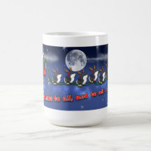 Taza minúscula de 8 pingüinos