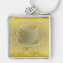 Taza moda del Grunge del café de vieja Llaveros Personalizados
