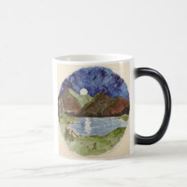 Taza morphing de la opinión de la noche tazas