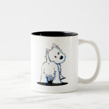 Taza mullida de Westie del extremo de KiniArt
