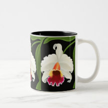 Taza multicolora de la orquídea de Cattleya