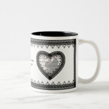 Taza negra del cordón