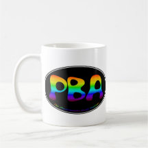 Taza negra del óvalo 15oz de PBA