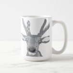Taza negra y blanca del compinche tazas